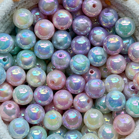 16mm Pastel Acrylic Bead Mix 25PK