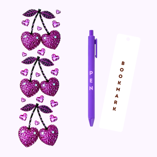 Bling Cherries Pen/Bookmark Wrap #53