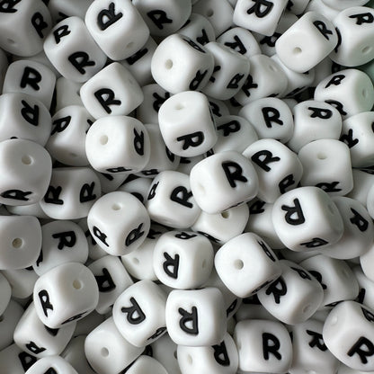 12mm Letter & Number Beads