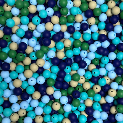 12mm Solid Silicone Bead Mixes 50pcs