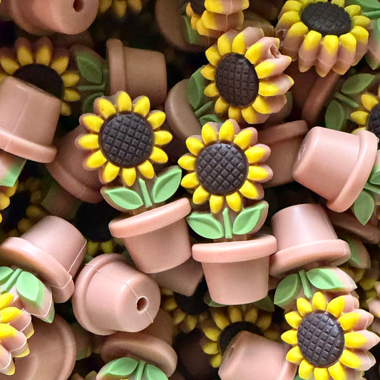 3D Sunflower In A Pot