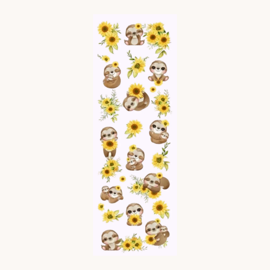 Sloth with Sunflowers