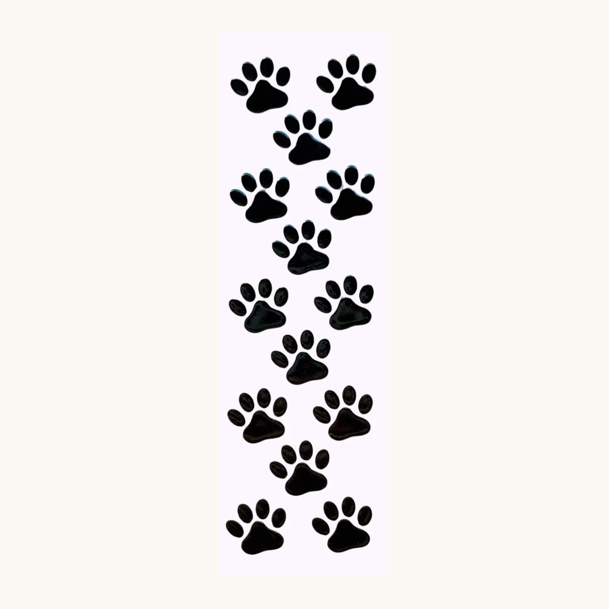 Black & White Paw Prints