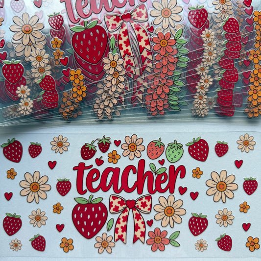 Teacher W/Strawberries Cup Wrap #43