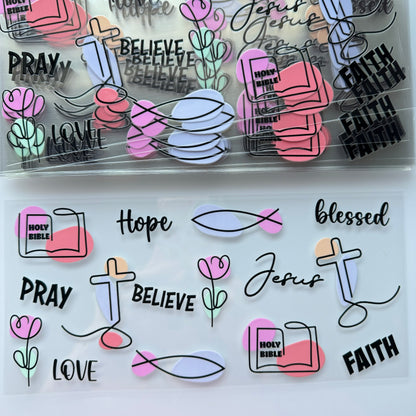 Faith Themed Cup Wraps