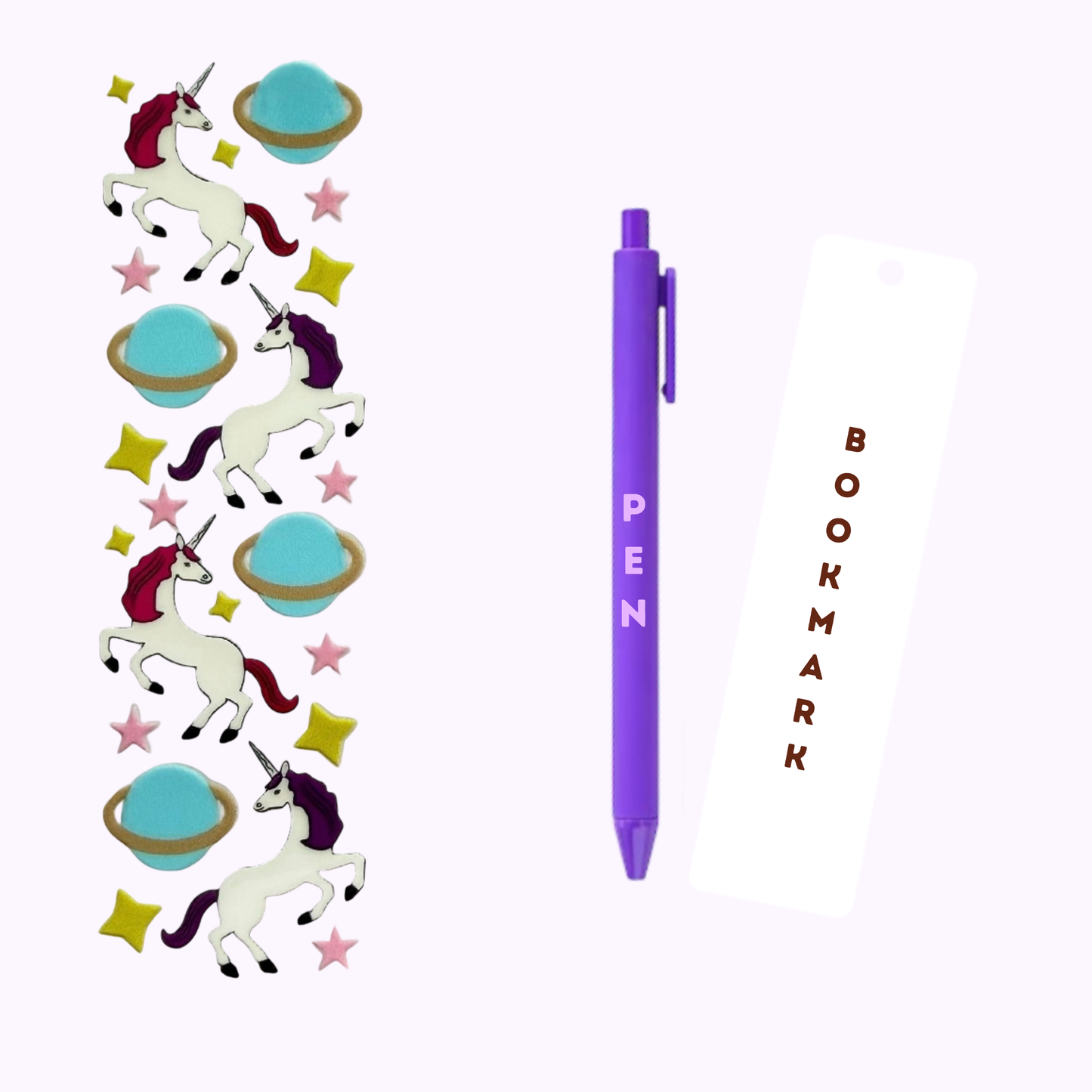 Unicorn Pen/Bookmark Wrap #27
