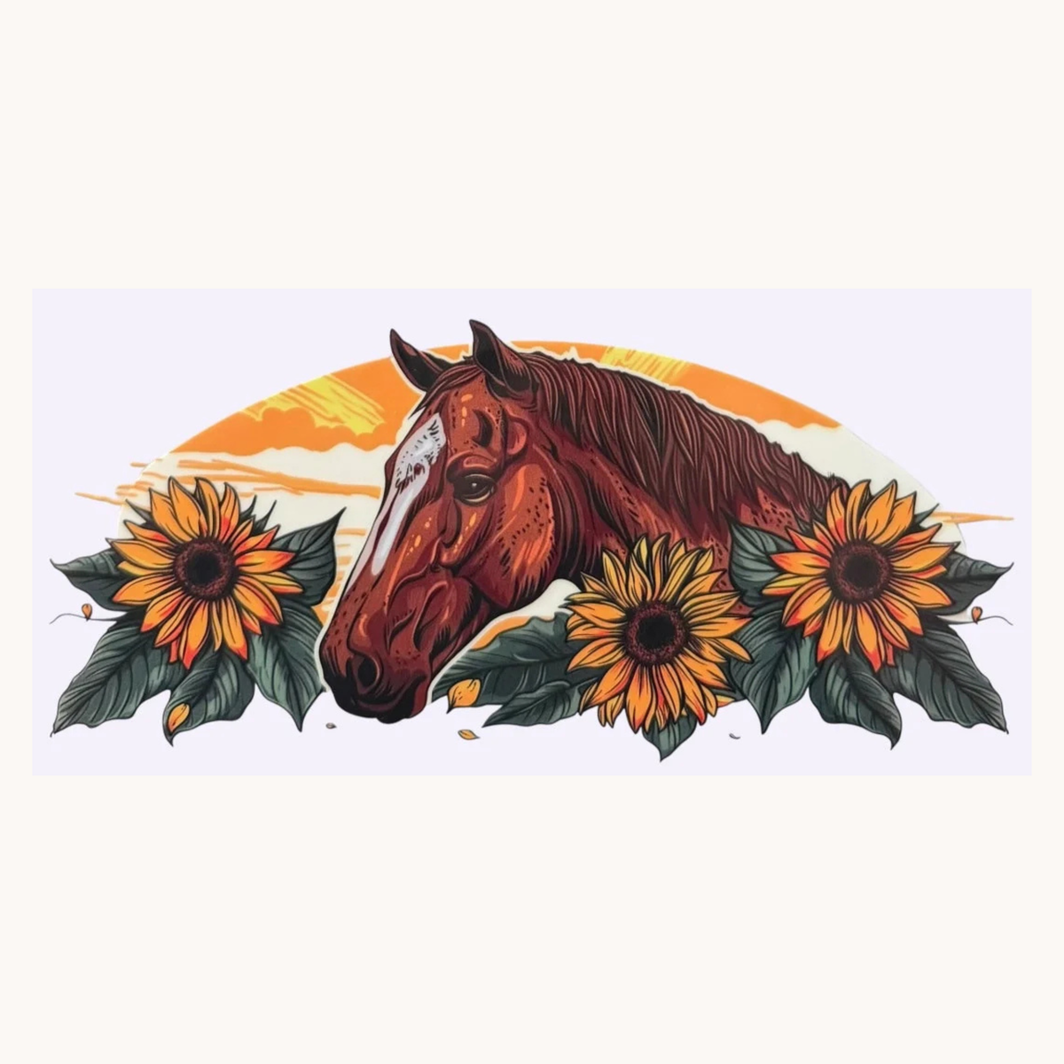 Horse & Sunflowers