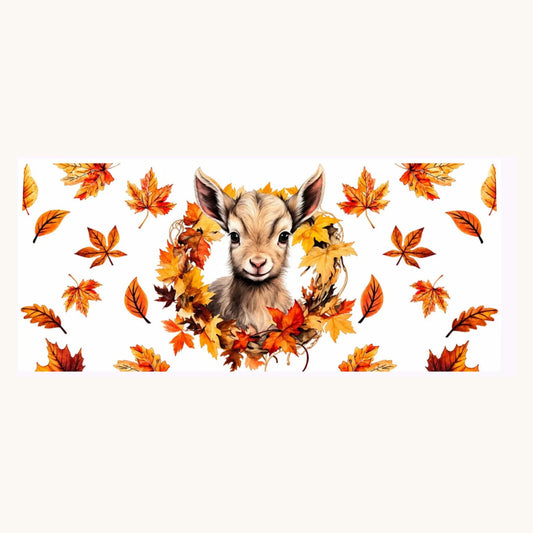 Donkey in Fall Leaves