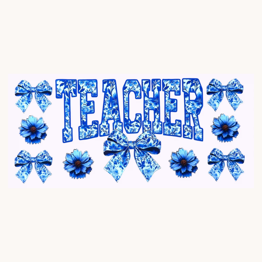 Teacher Blue Floral