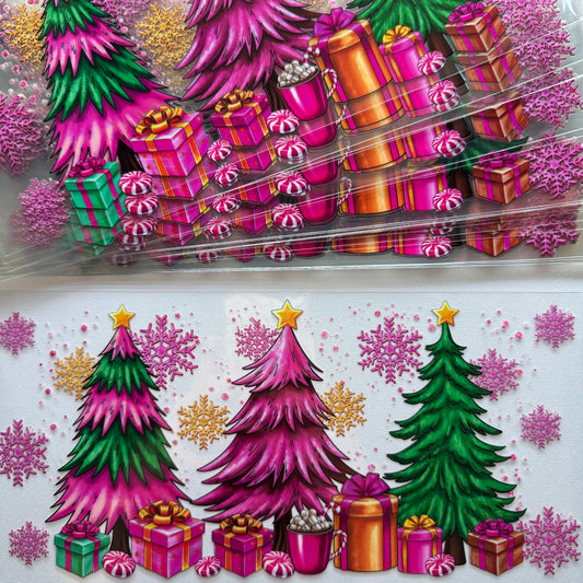 Pink/Green Tree’s Cup Wrap #1A