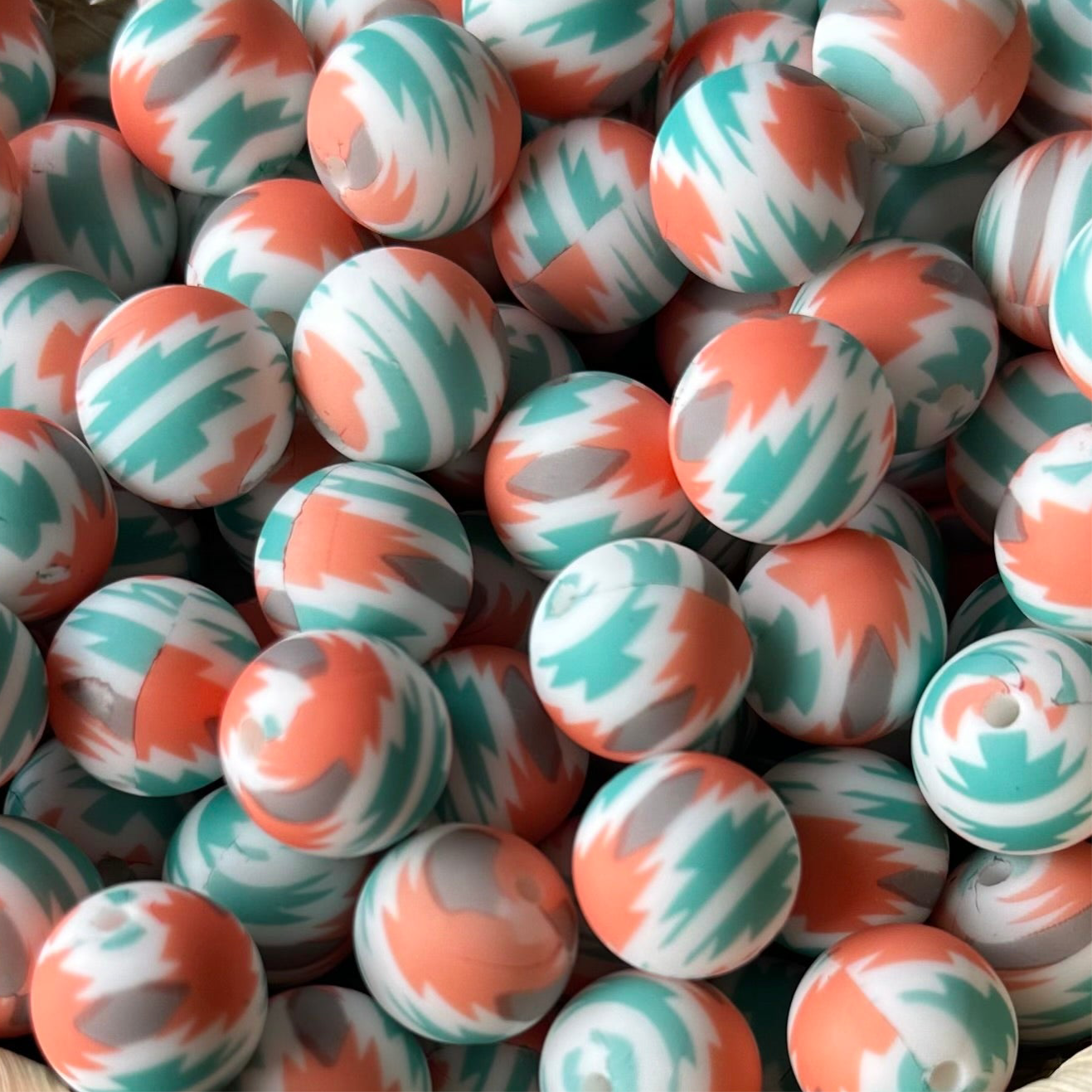 Turquoise & Orange Aztec