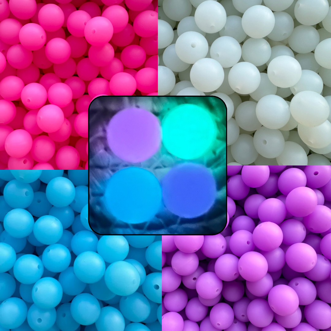 15mm Silicone Glow Beads