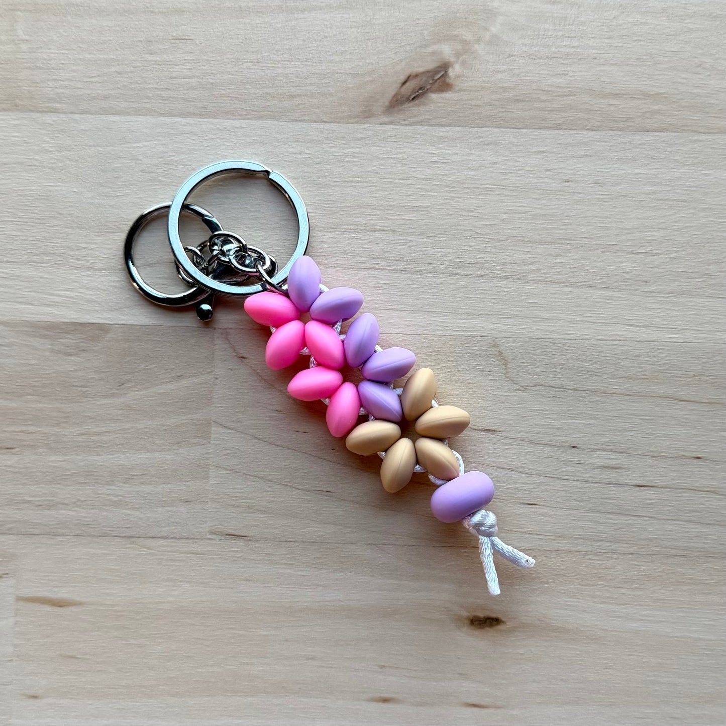 Beaded Flower Keychains