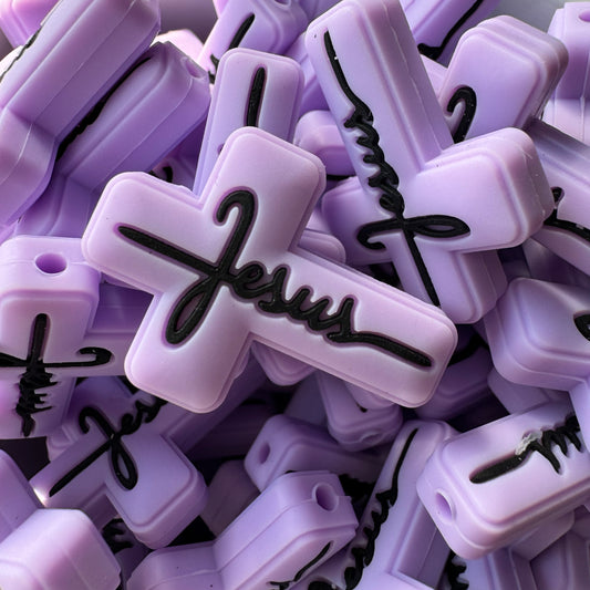 Purple Jesus Cross