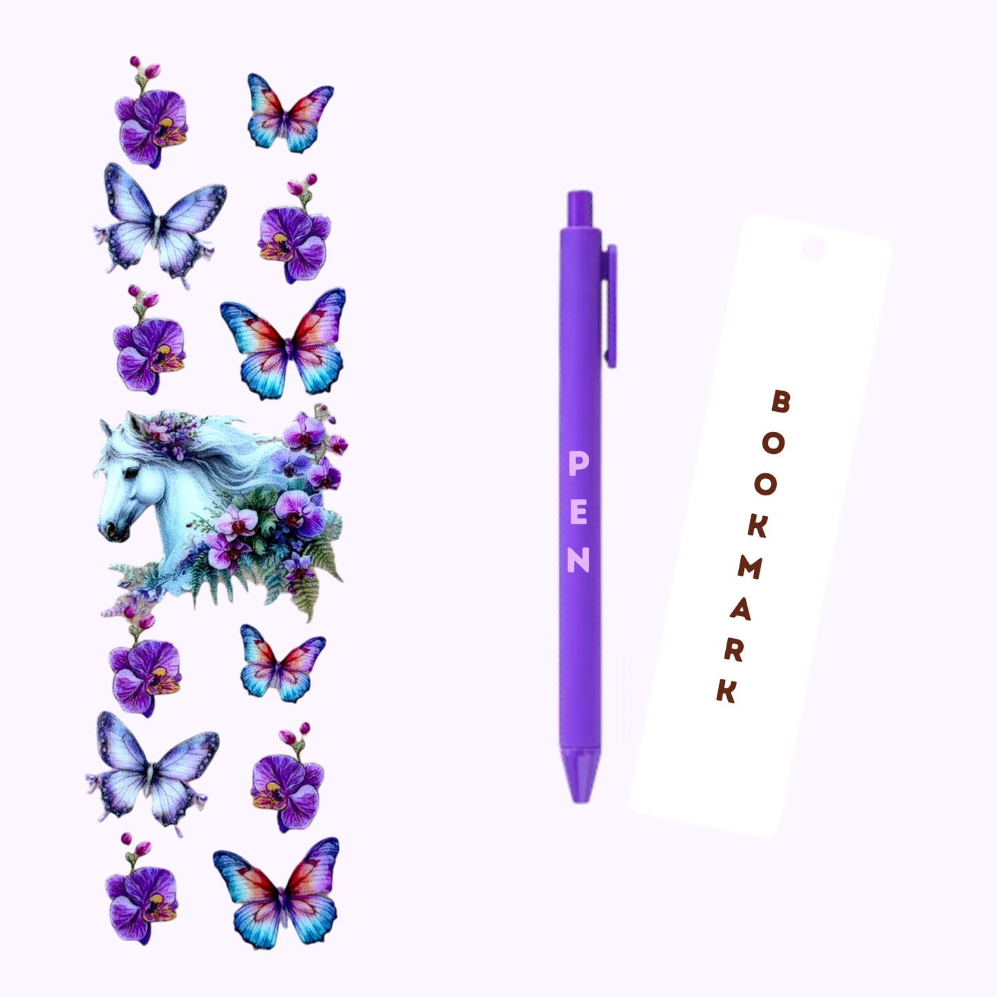 Cute Horse Pen/Bookmark Wrap #68