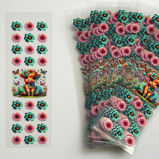 Pink & Teal Moo Moo #36