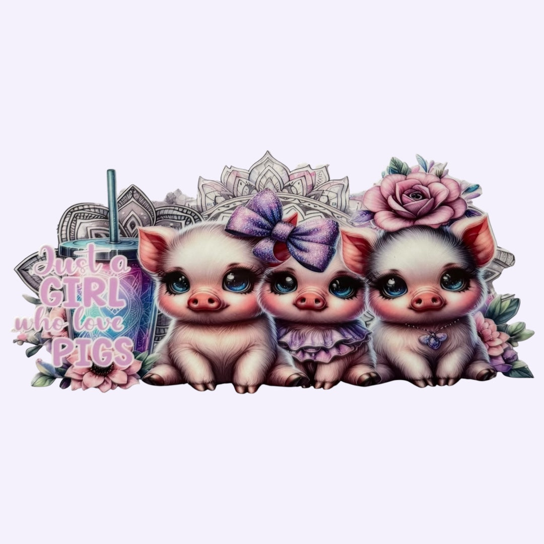 Just A Girl Who Loves Pigs Cup Wrap #35