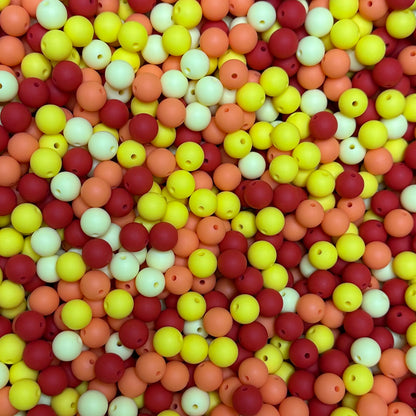 12mm Solid Silicone Bead Mixes 50pcs