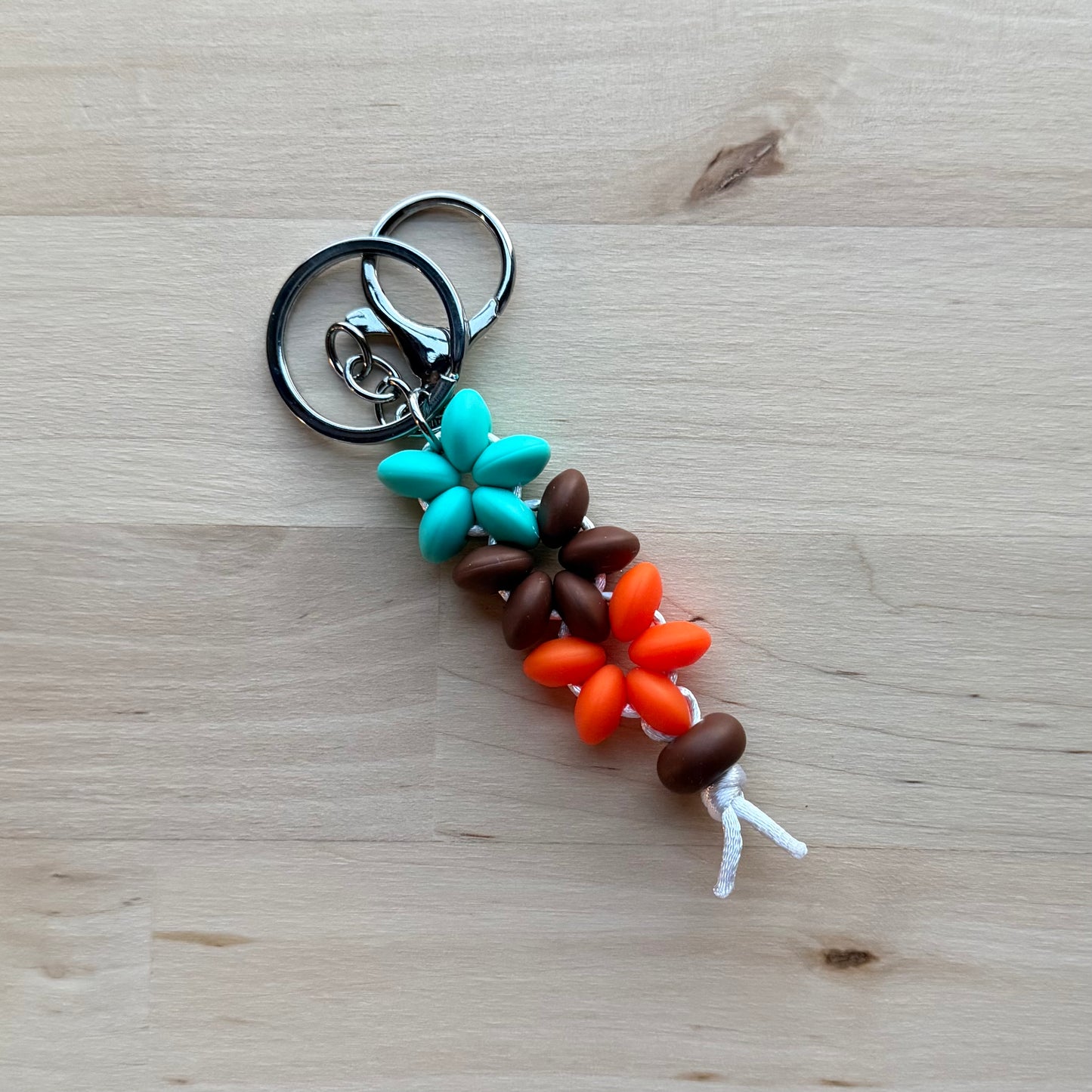 Beaded Flower Keychains