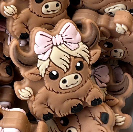 Baby Cow W/ Pink Bow