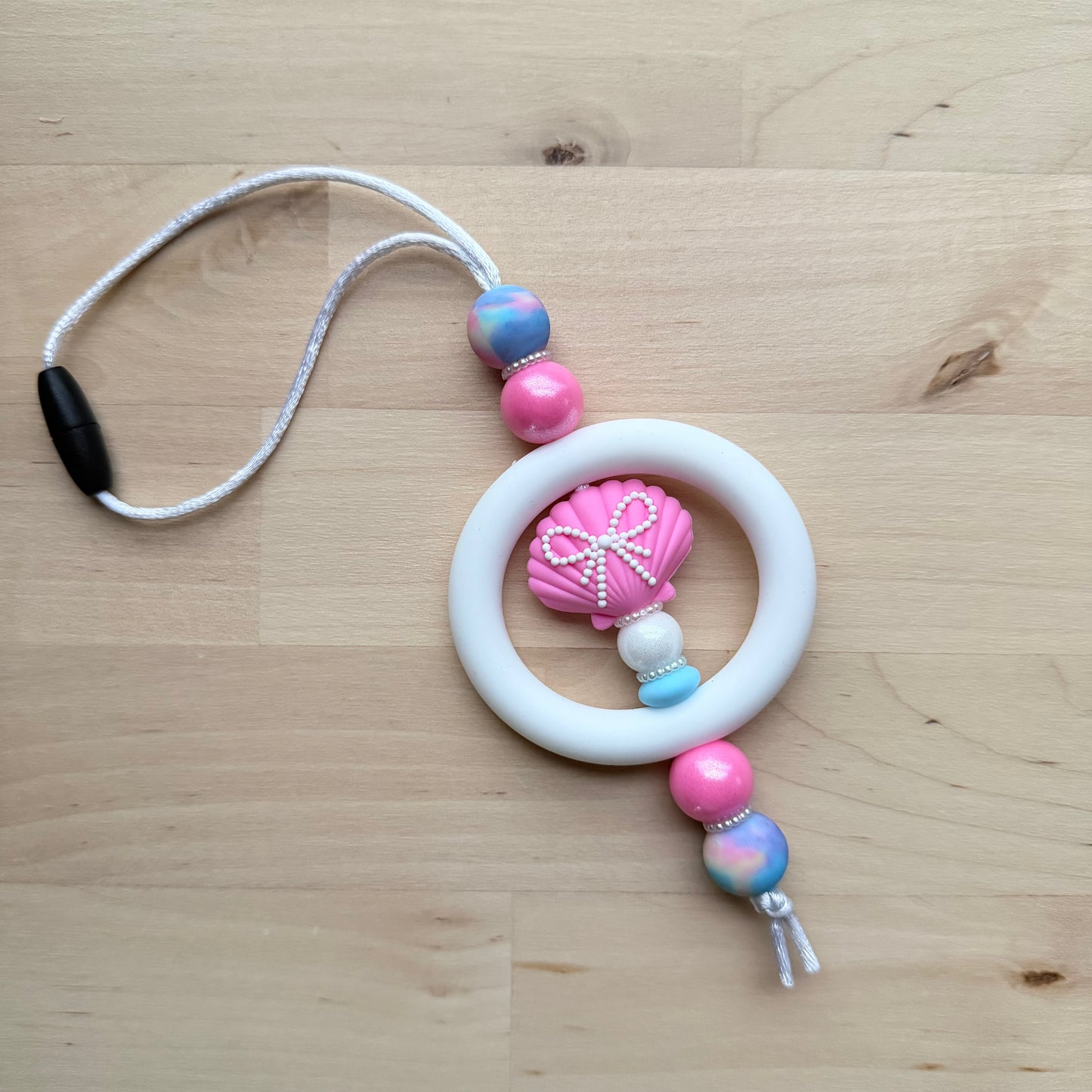 Pink Shell Car Charm