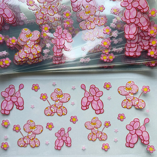 Pink Ballon Dogs Cup Wrap #7
