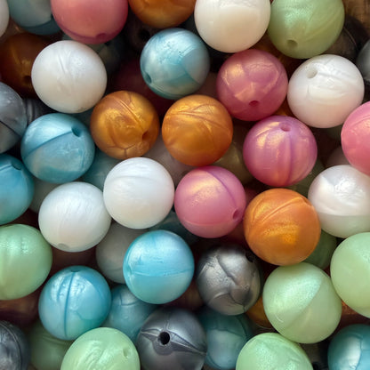 15mm Silicone Pearl Beads