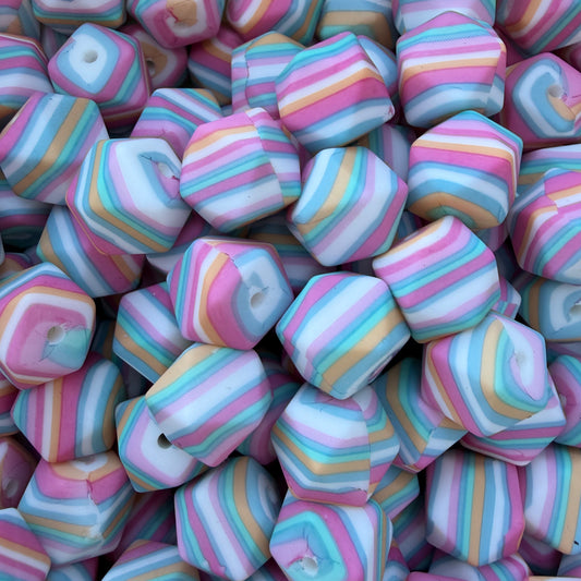 Hexagon Rainbow Swirl