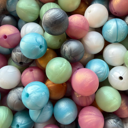 15mm Silicone Pearl Beads