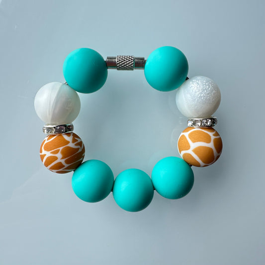 Giraffe & Turquoise Cup Charm