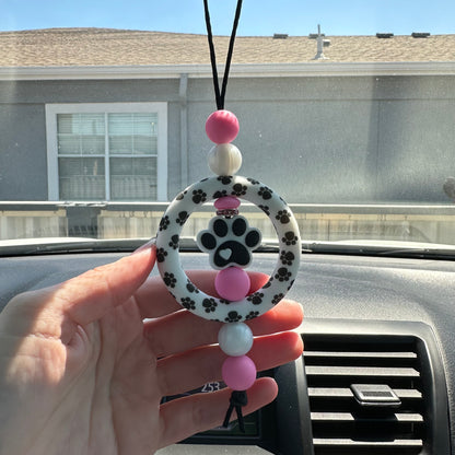 Paw Print Car Charm