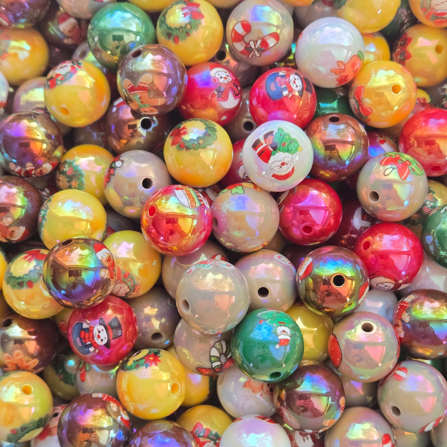 16mm Christmas Acrylic Mix 10pk