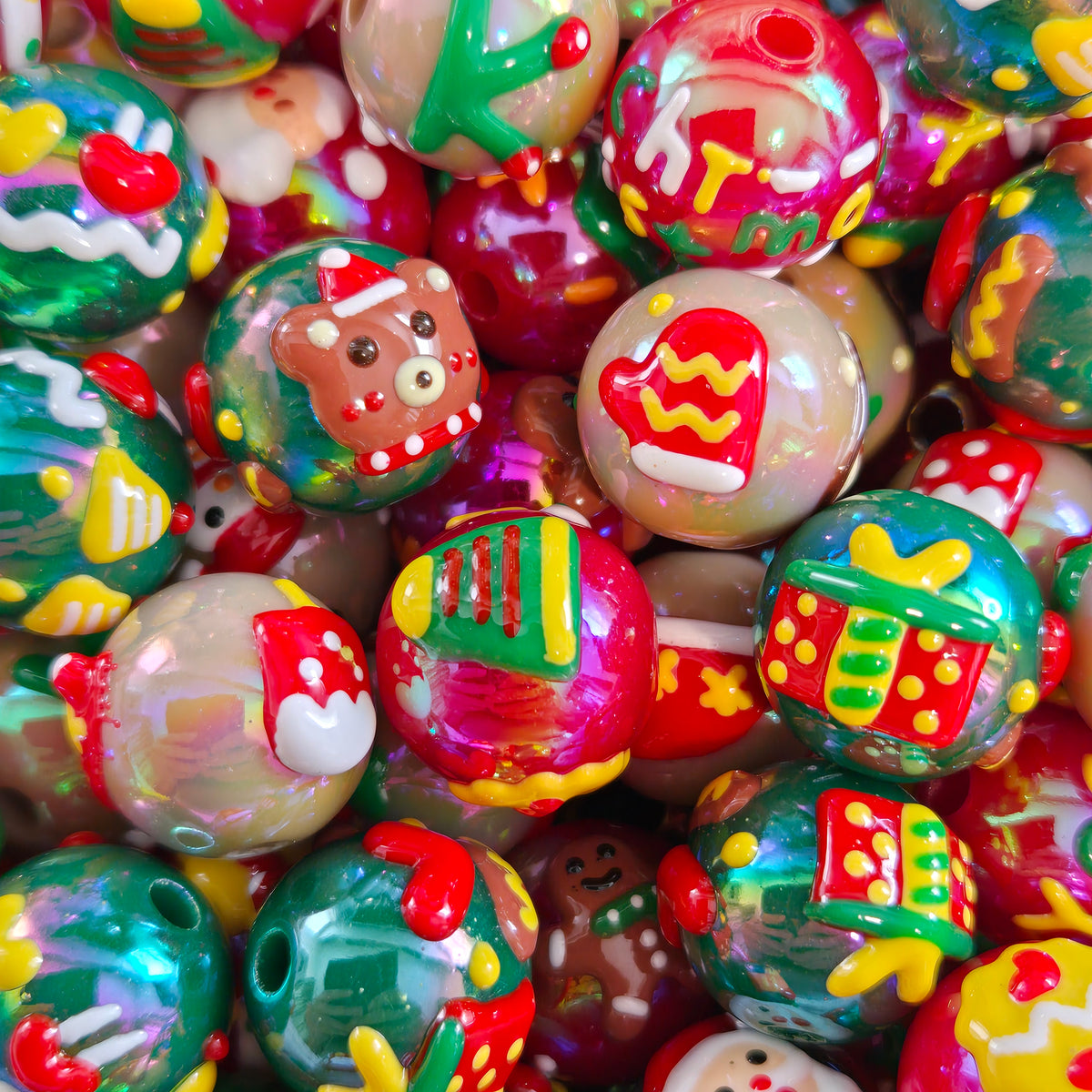 3D Acrylic Beads Mix 10pk