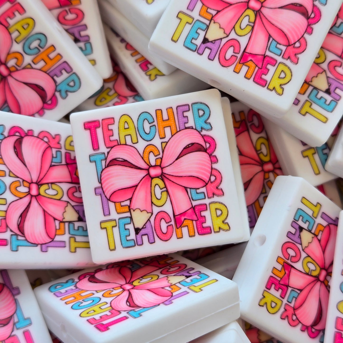 Teacher With Pink Bow