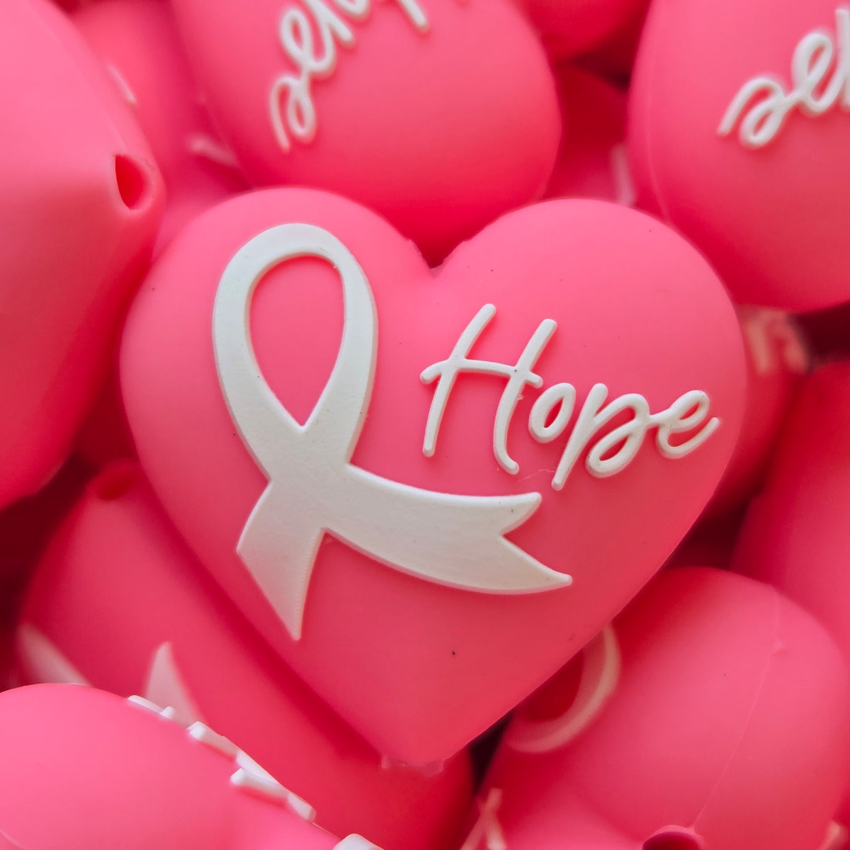 3D Pink Hope Heart