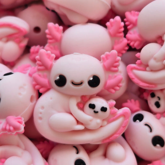 3D Axolotl Mommy and Baby