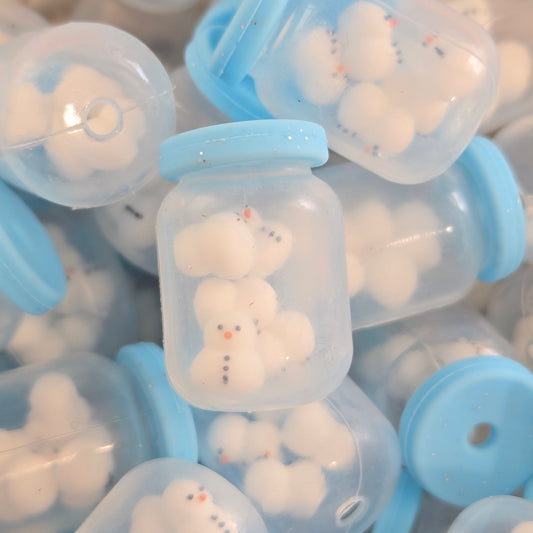 3D Jar of Snowmen