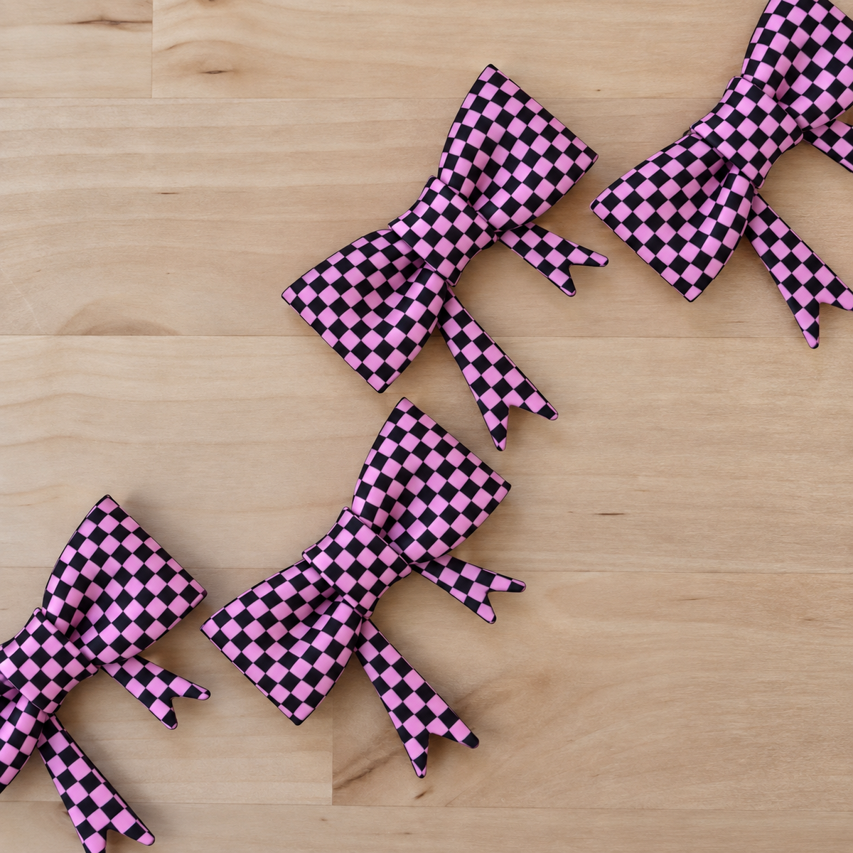 Pink & Black Checkered