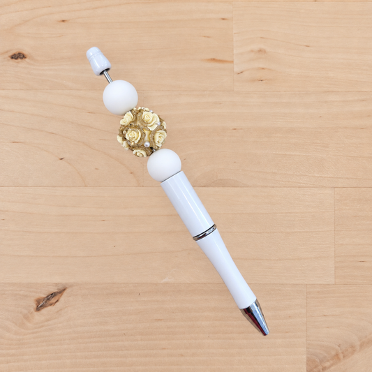 19mm Pale Yellow 3D Flower 1pc